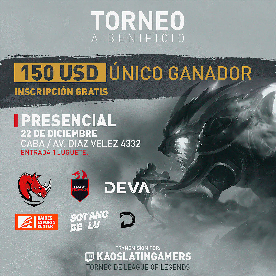 Evento a beneficio organizado por Kaos Latin Gamers