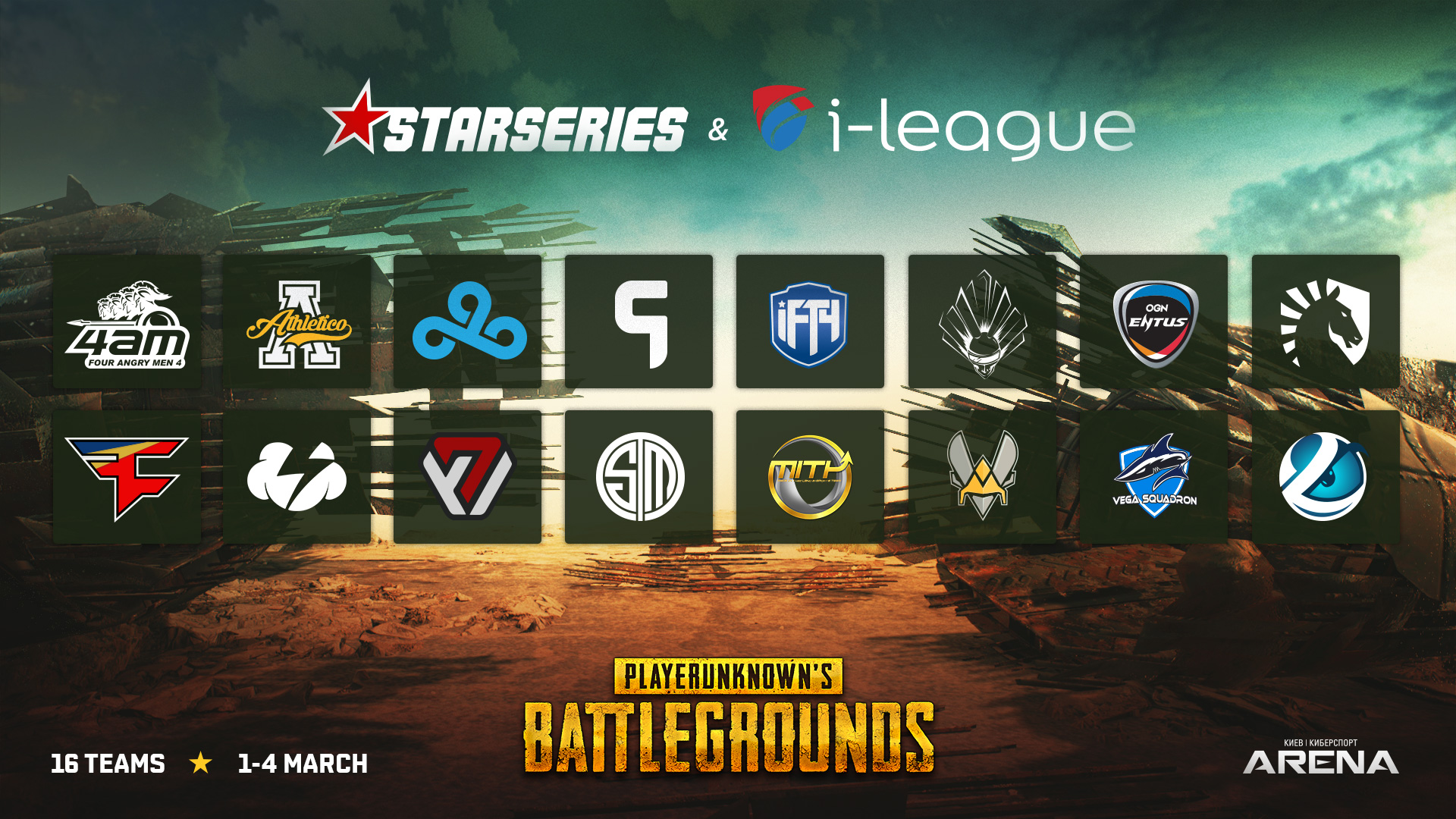 Conoce a los equipos que participarán en la StarSeries i-League PUBG