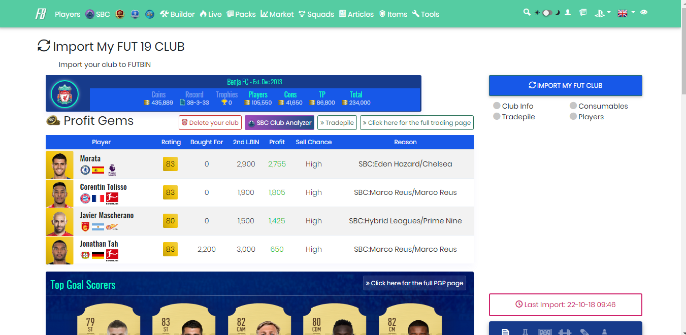 [FIFA 19] Cómo usar la herramienta «Import» de Futbin