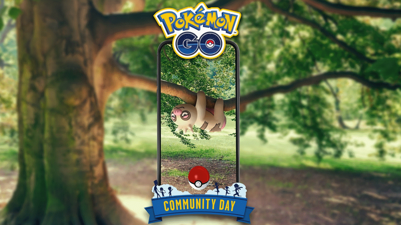 Slakoth será el pokémon a capturar en el próximo Community Day