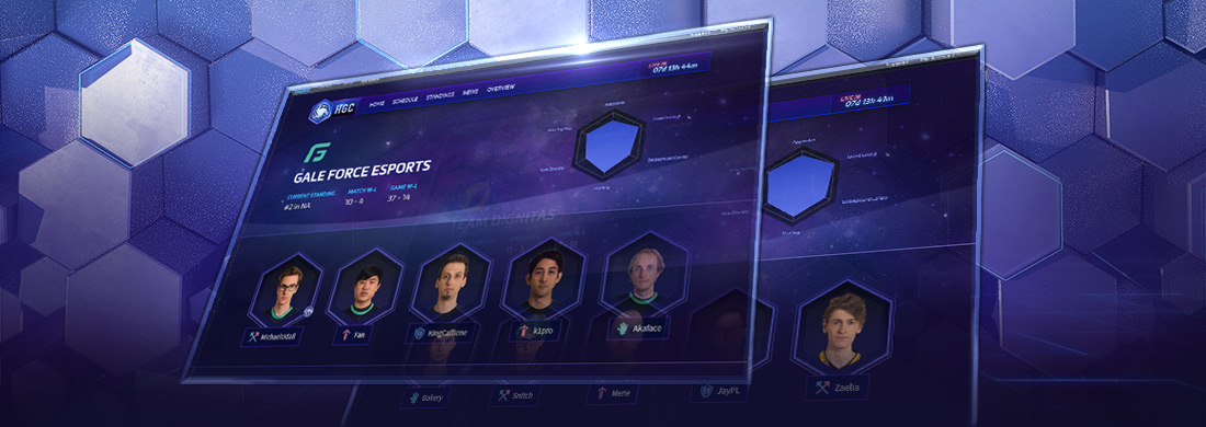 Heroes of the Storm: Paginas de equipos de la HGC