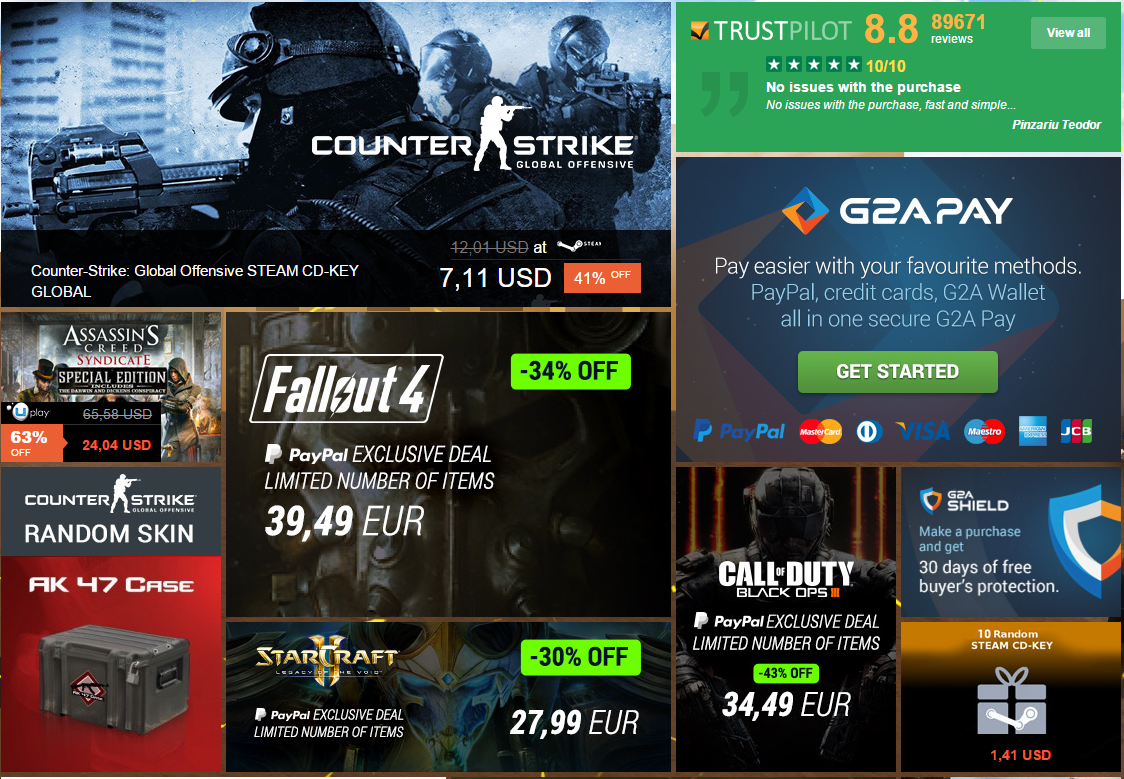 ¡Aprovecha las súper ofertas que G2A tiene para ti!