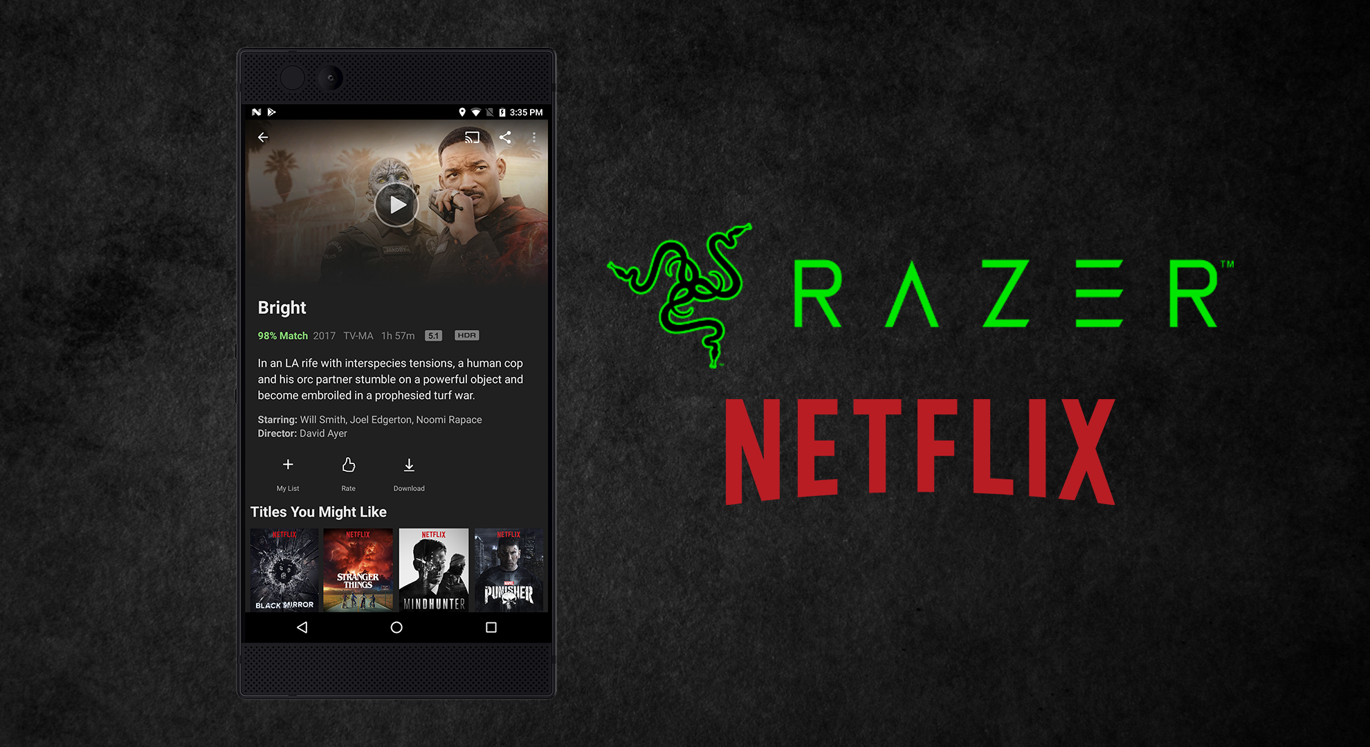 El Razer Phone será el primer celular en ofrecer Netflix en HDR y Dolby Digital Plus 5.1