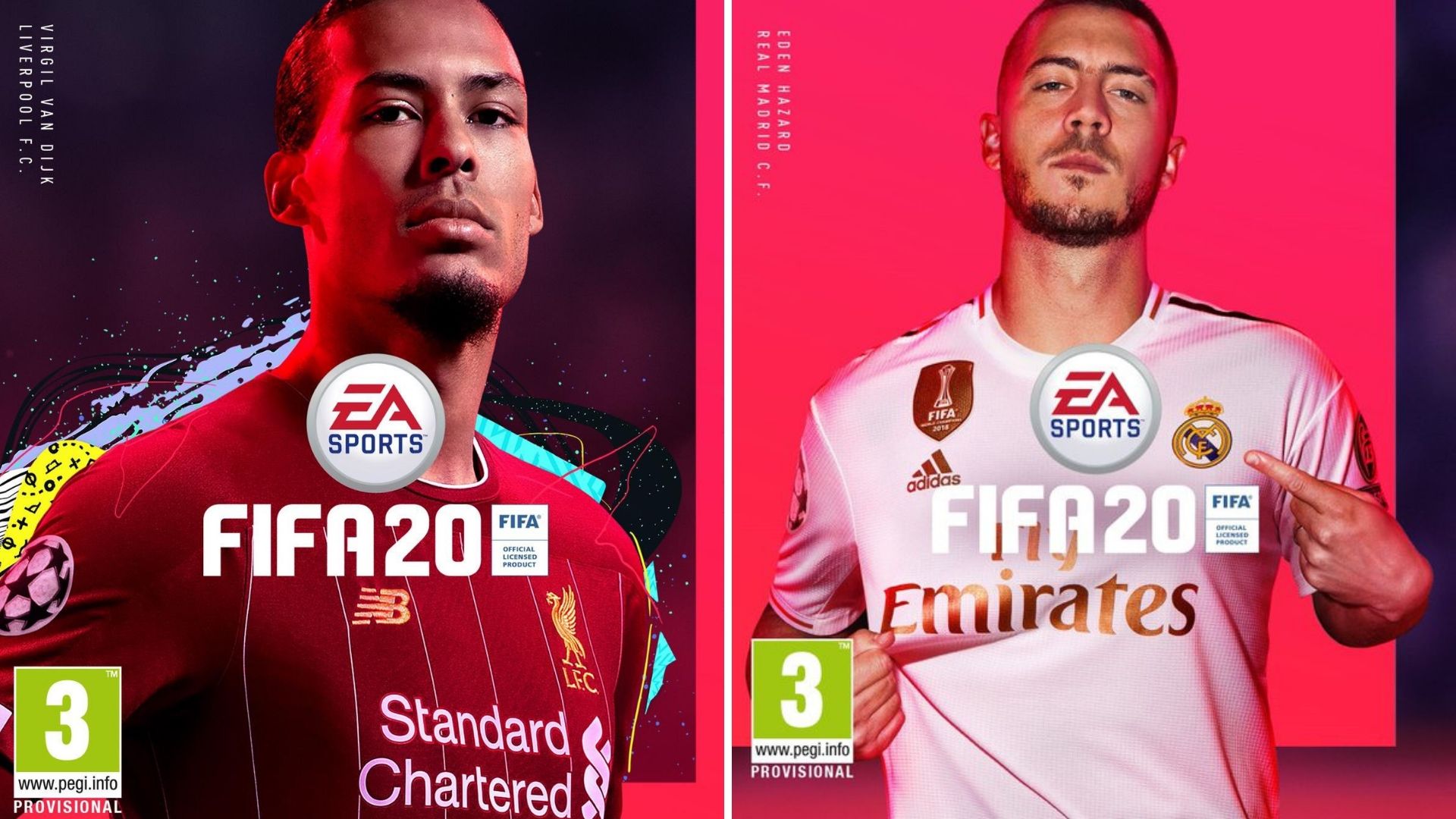 Eden Hazard y Virgil van Dijk protagonizarán las portadas de FIFA 20