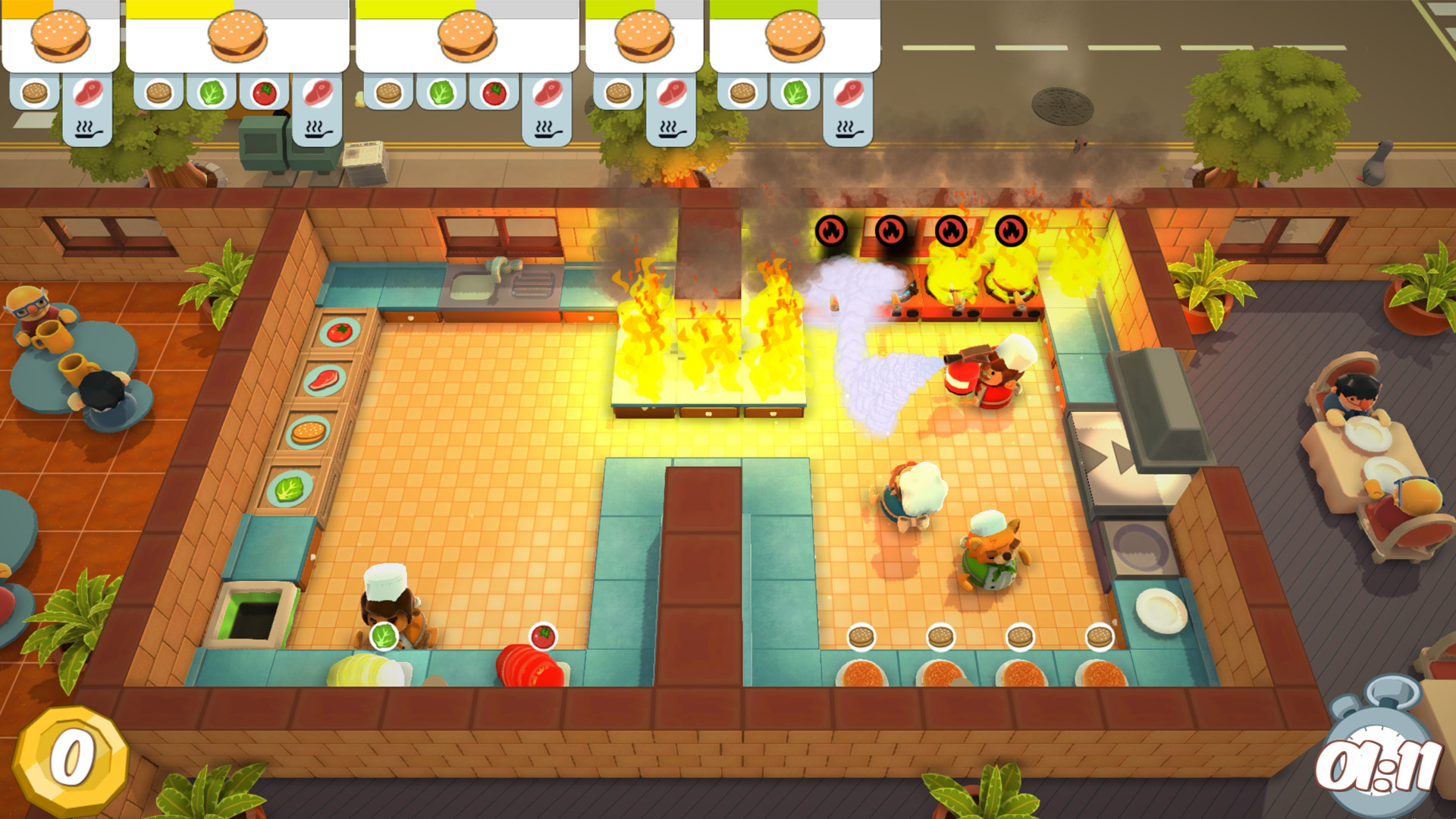 Overcooked se encuentra disponible de forma gratuita en la Epic Games Store
