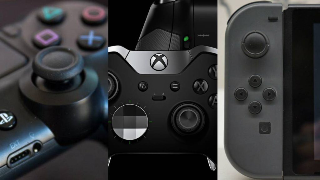 Sony, Microsoft y Nintendo - controles de consolas