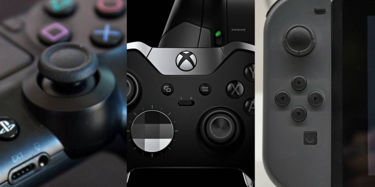 Sony, Microsoft y Nintendo - controles de consolas