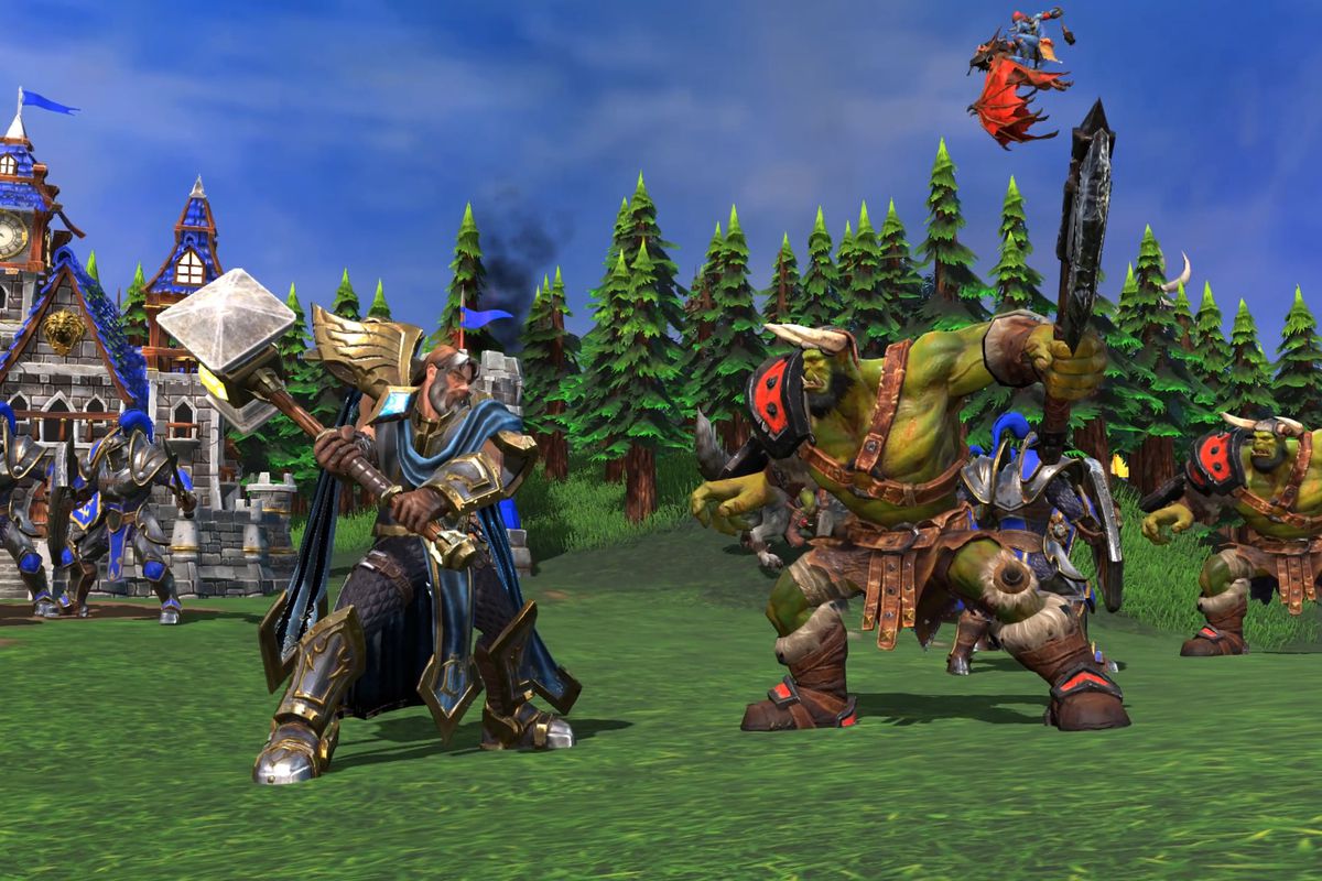 Warcraft III: Reforged orc vs human battle