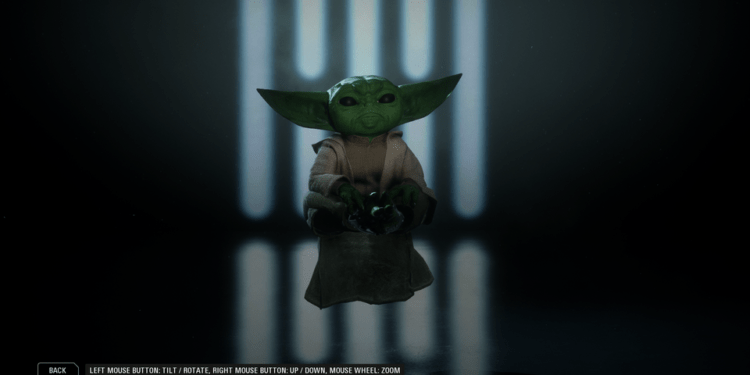 Baby Yoda at Star Wars Battlefront II