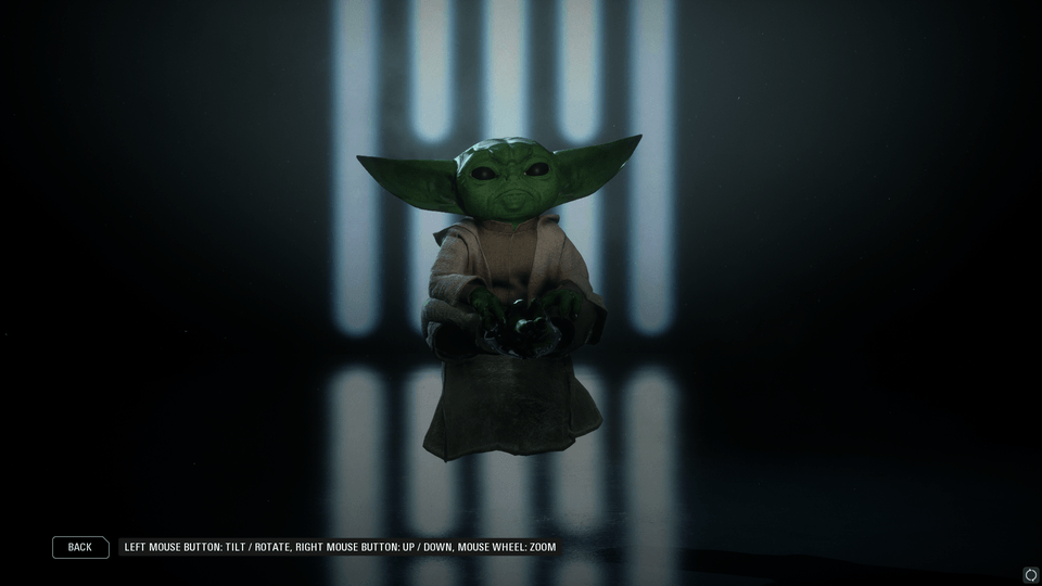 Baby Yoda at Star Wars Battlefront II