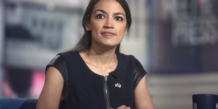 MEET THE PRESS -- Pictured: (l-r)  Alexandria Ocasio-Cortez, Democratic Nominee for New York's 14th Congressional District, appears on "Meet the Press" in Washington, D.C., Sunday, July 1, 2018. (Photo by: William B. Plowman/NBC/NBC NewsWire via Getty Images)