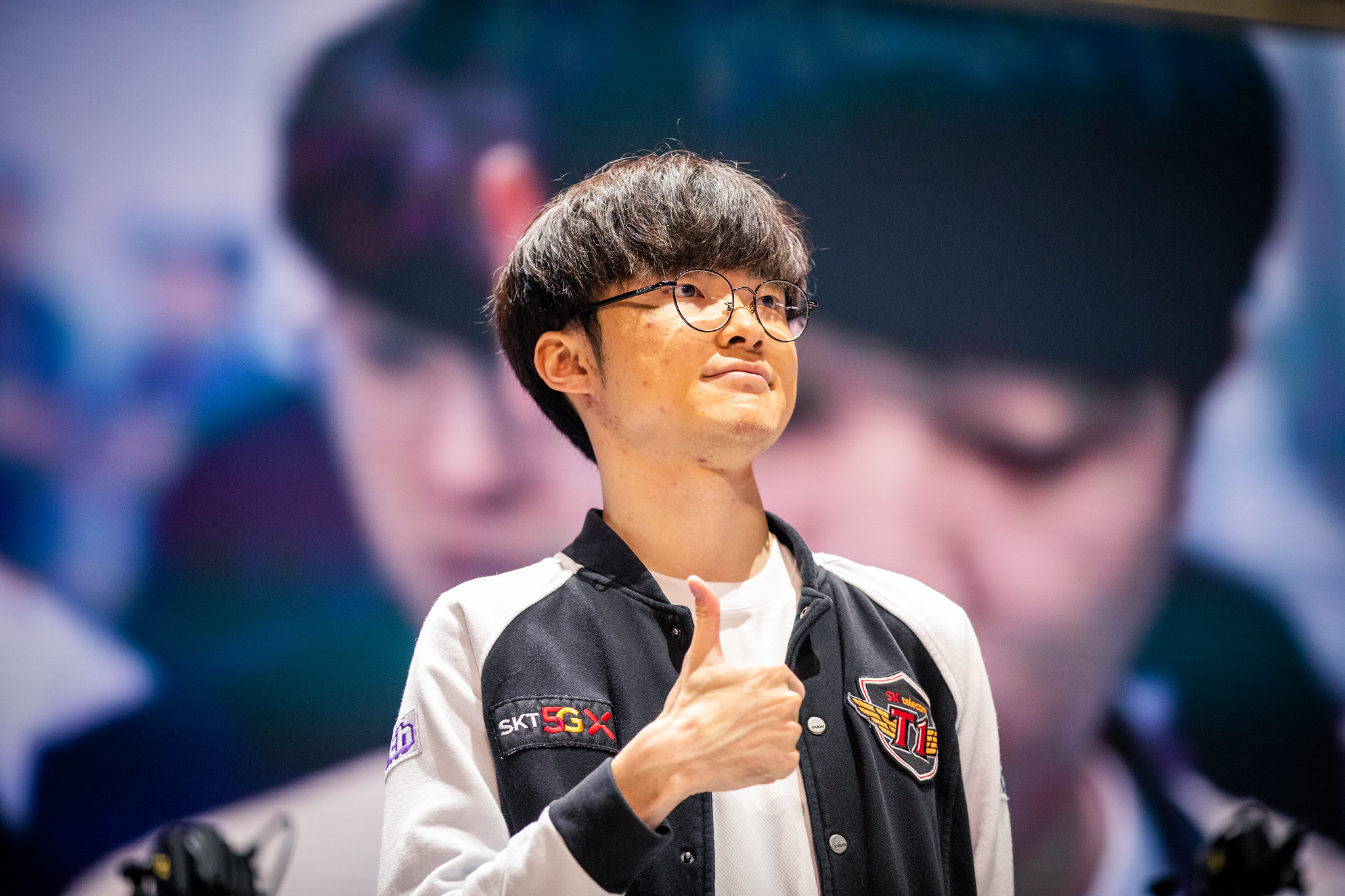 Faker with T1 at Worlds 2019 semi finals