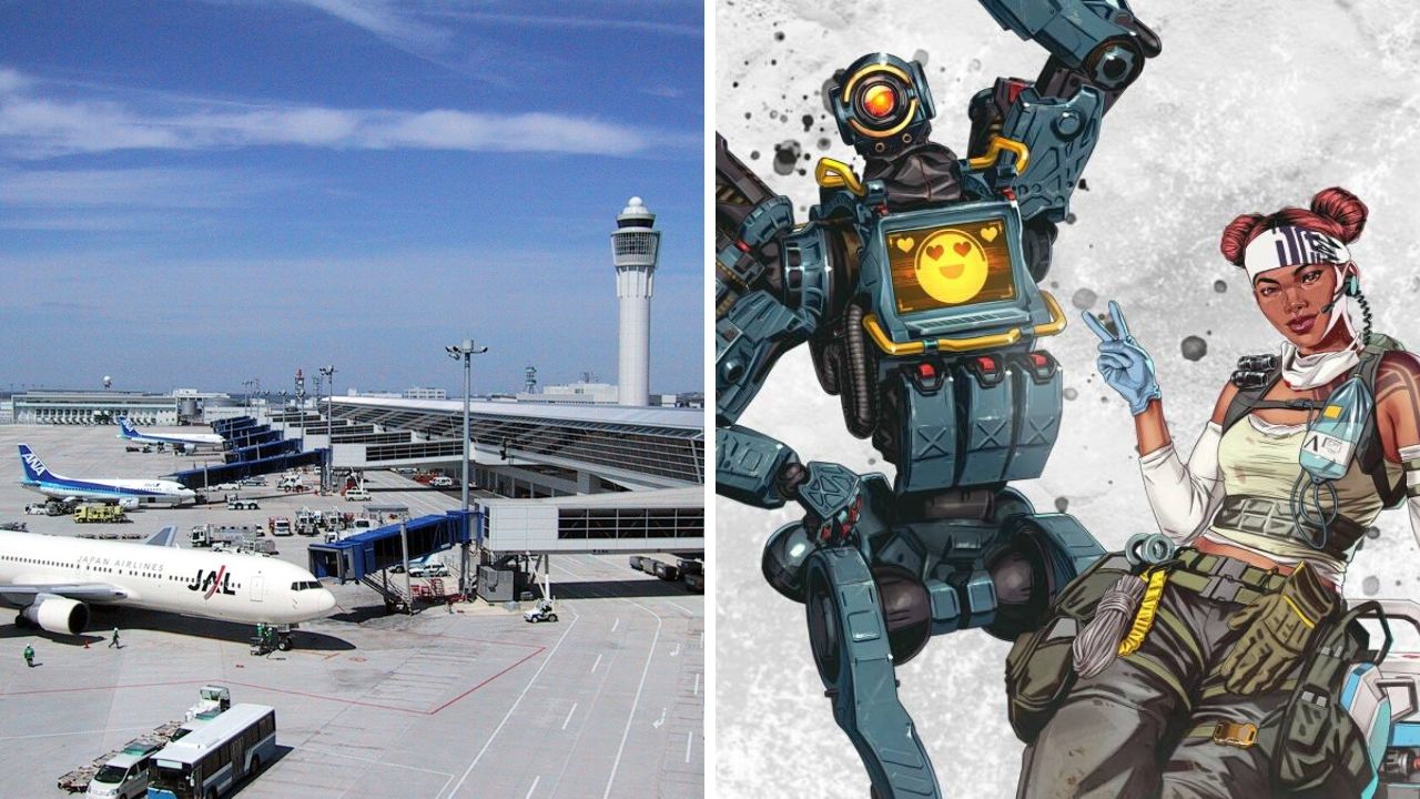 Hombre utilizó los monitores de un aeropuerto para jugar Apex Legends