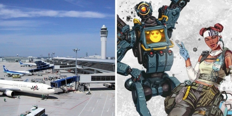 Hombre utilizó los monitores de un aeropuerto para jugar Apex Legends
