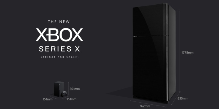 Microsoft compara tamaño de Xbox Series X con el de un refrigerador