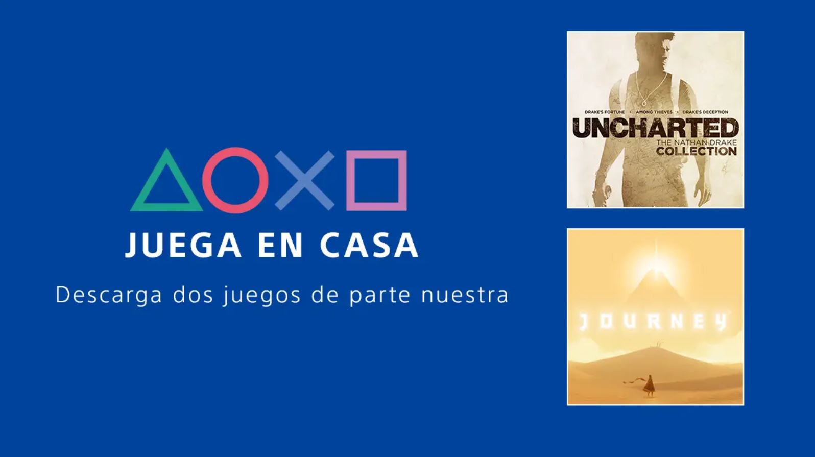 #JuegoGratis: PlayStation regalará Journey y The Nathan Drake Collection