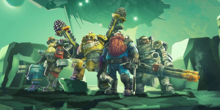 Deep Rock Galactic front page hero