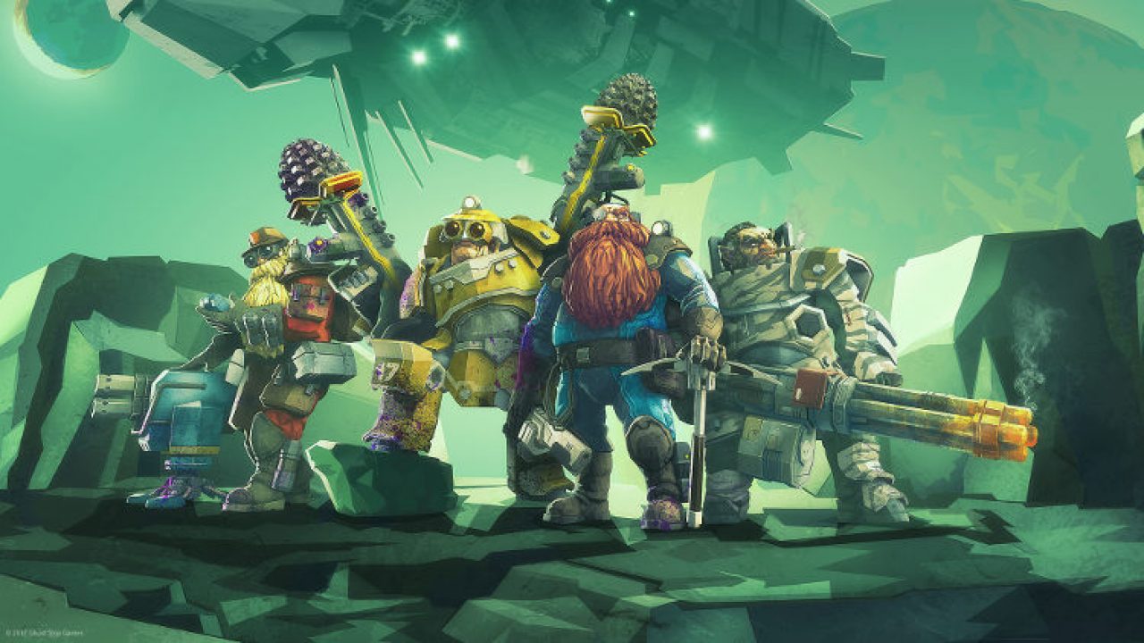 Deep Rock Galactic front page hero
