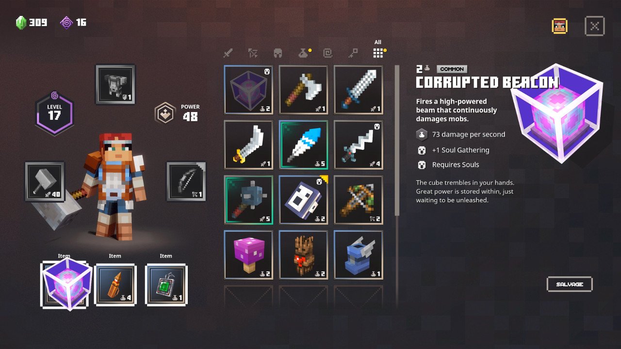 Minecraft Dungeons: Sus desarrolladores priorizan la diversión antes que el equilibrio