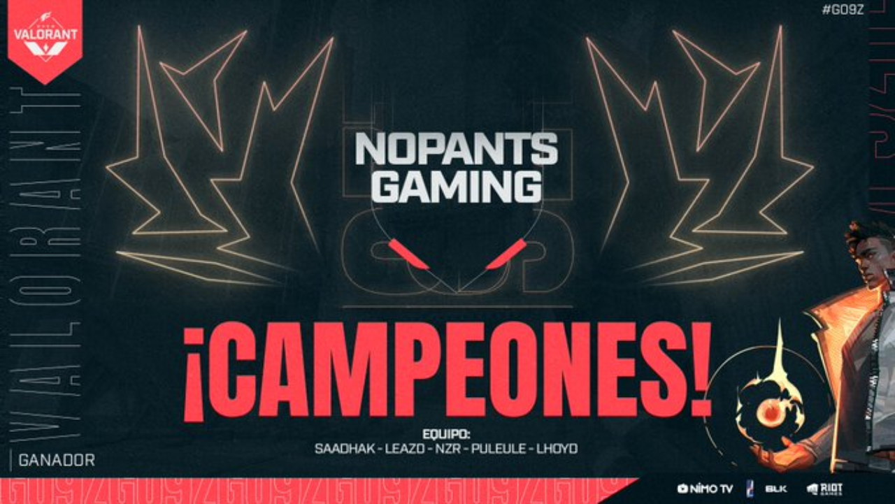 No Pants Gaming es el campeón del 9z Open de VALORANT