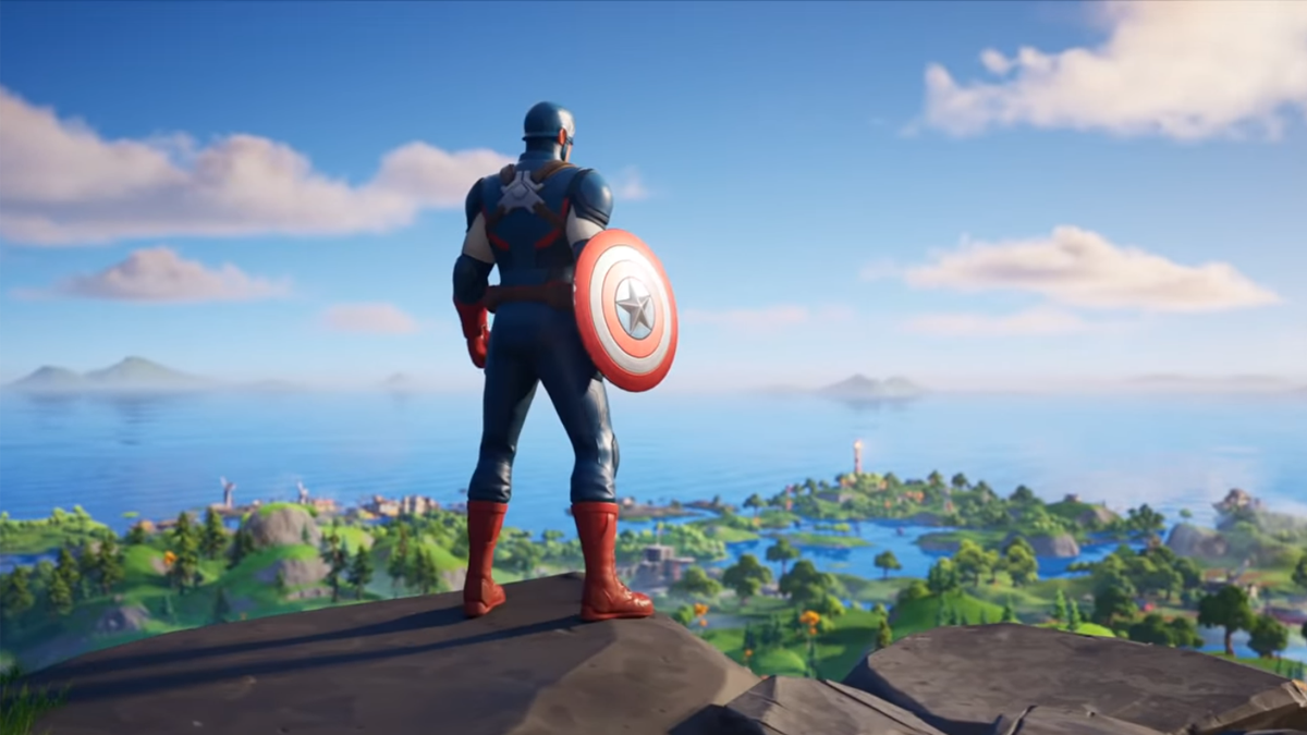 Capitán América llegó finalmente a lucirse con su skin en Fortnite