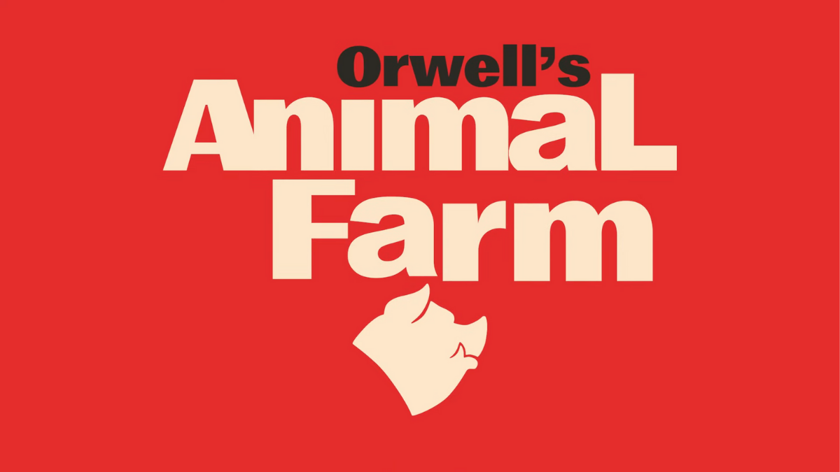 En el centro se lee: "Owell's Animal Farm"