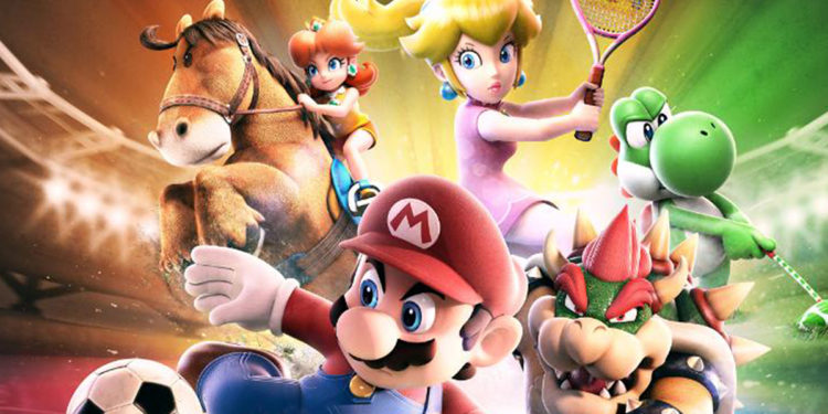 Nintendo Switch y un juego deportivo de Mario