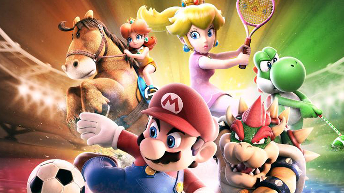 Nintendo Switch y un juego deportivo de Mario
