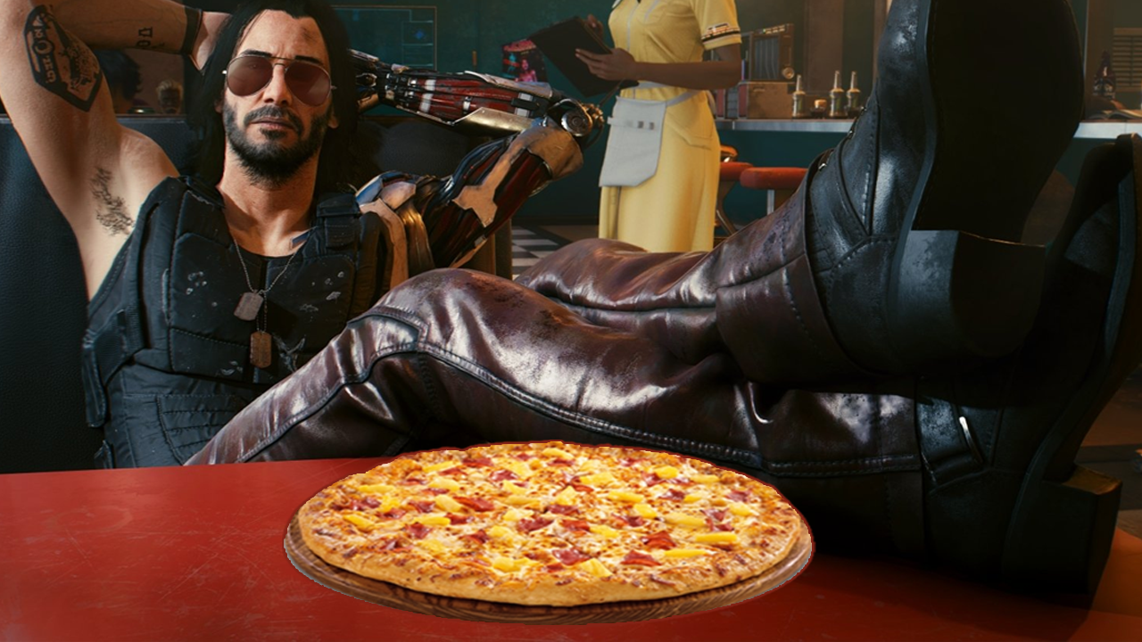 Cyberpunk 2077 - Pizza con piña