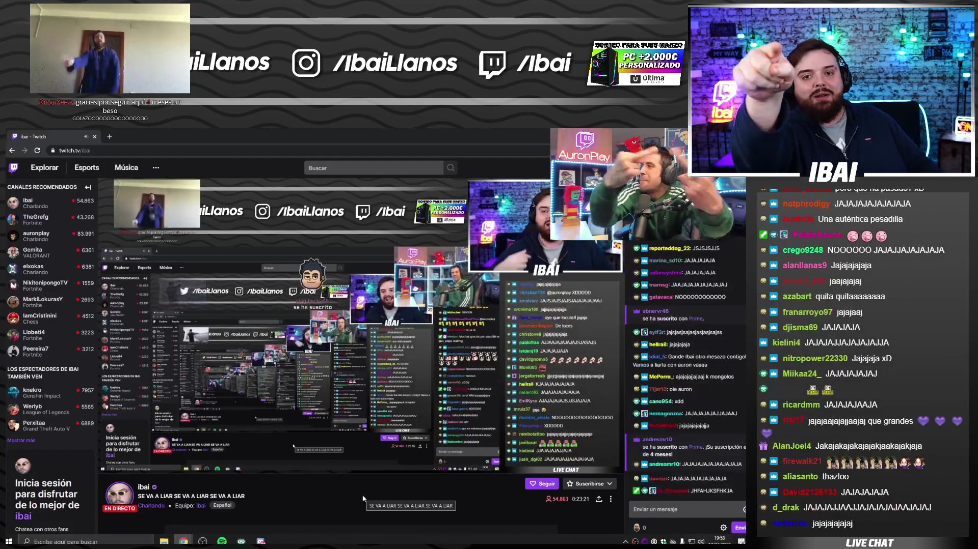 Lo mejor de internet: La acalorada discusión entre Auronplay e Ibai en un bucle infinito