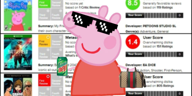 My Friend Peppa Pig supera a Far Cry 6, Battlefield 2042 y GTA Trilogy en Metacritic