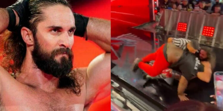 Un fan enloquecido de la WWE ataca a Seth Rollins durante el Monday Night Raw