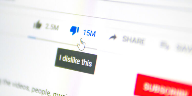 YouTube dislike