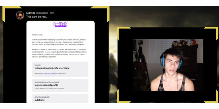 Twitch banea a streamer de LOL por usar un nickname parecido a anal