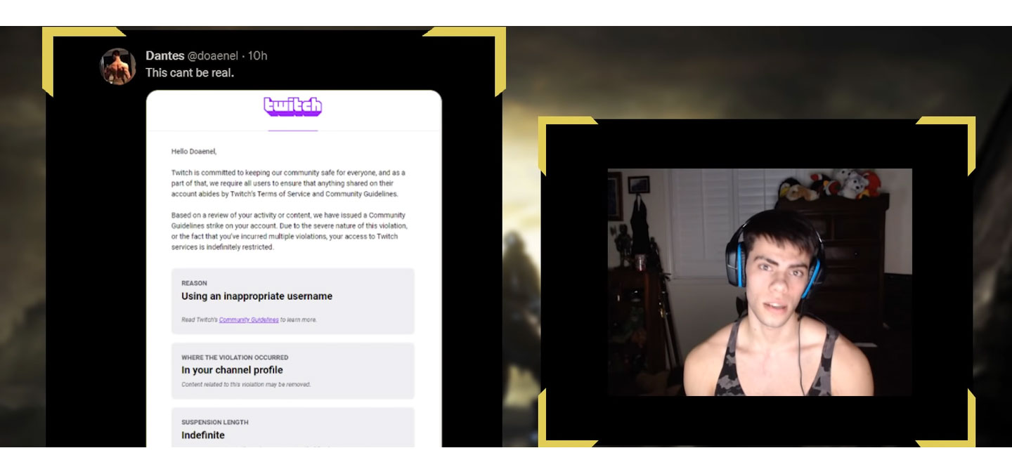 Twitch banea a streamer de LOL por usar un nickname parecido a anal