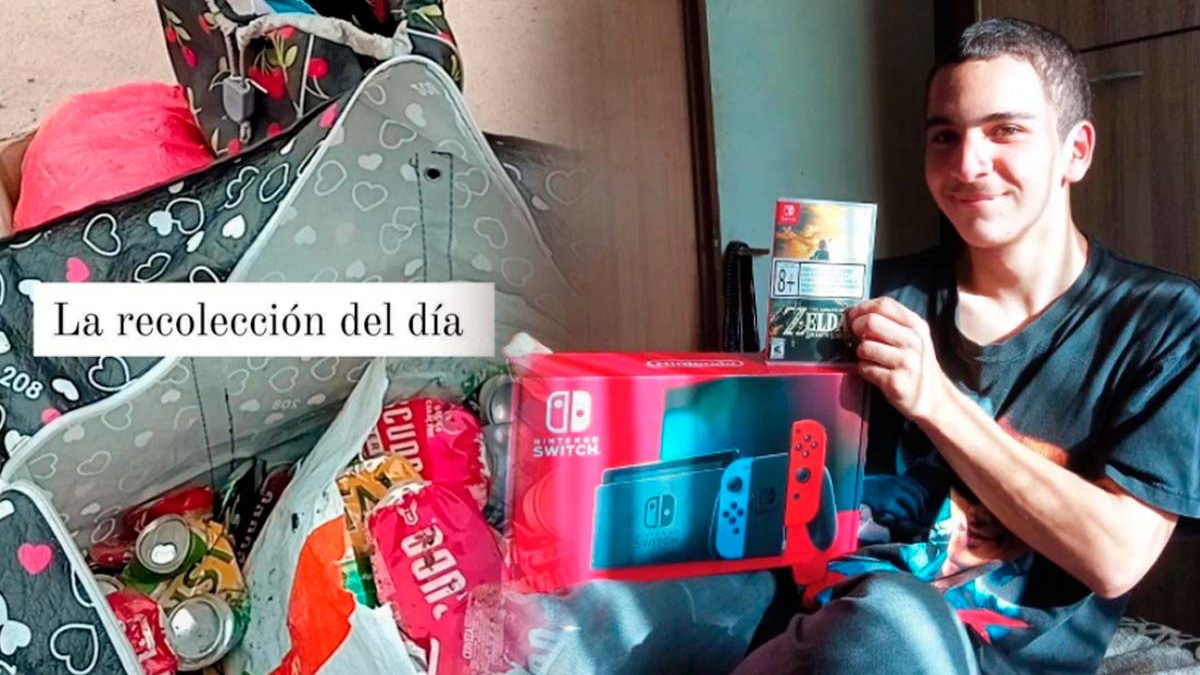 Fanático chileno a fuerza de recoger latas logra su sueño de comprar un Nintendo Switch ‘cuando querer es poder’