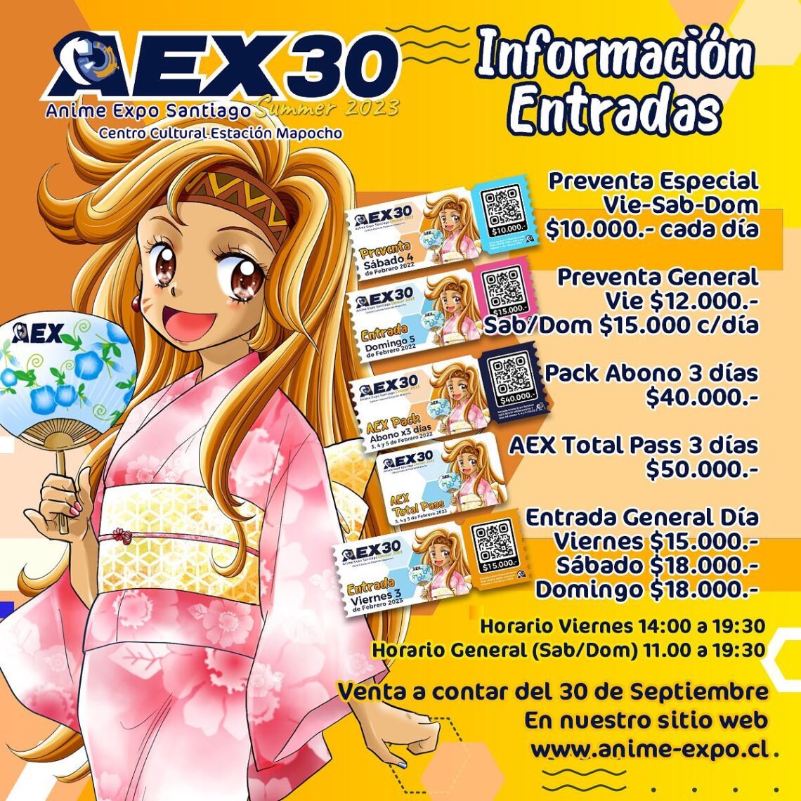 Conoce los valores de las entradas para Anime Expo Santiago 2023 » Hero