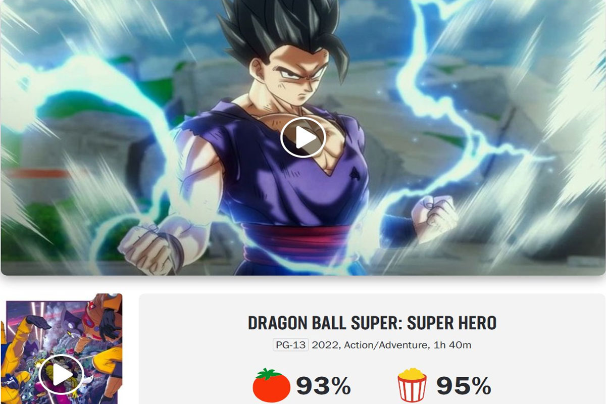 Dragon Ball Super Super Hero catalogada como la mejor película de la franquicia, y los dice Rotten Tomatoes