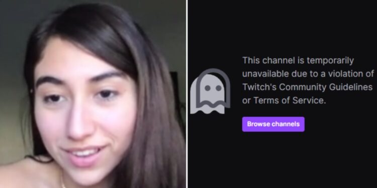Streamer termina baneada de Twitch tras autocomplacerse en vivo ante 5 mil espectadores