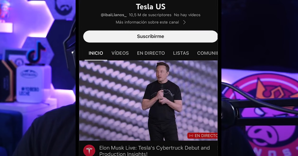 Ibai Llanos recupera su canal tras haber sido hackeado por ¿Tesla?