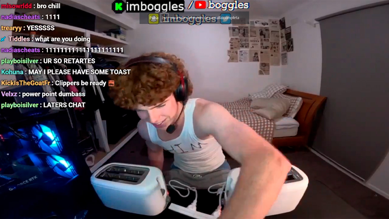 El streamer intrépido: De Twitch a Kick, repitiendo locuras con tostadoras y tenedores