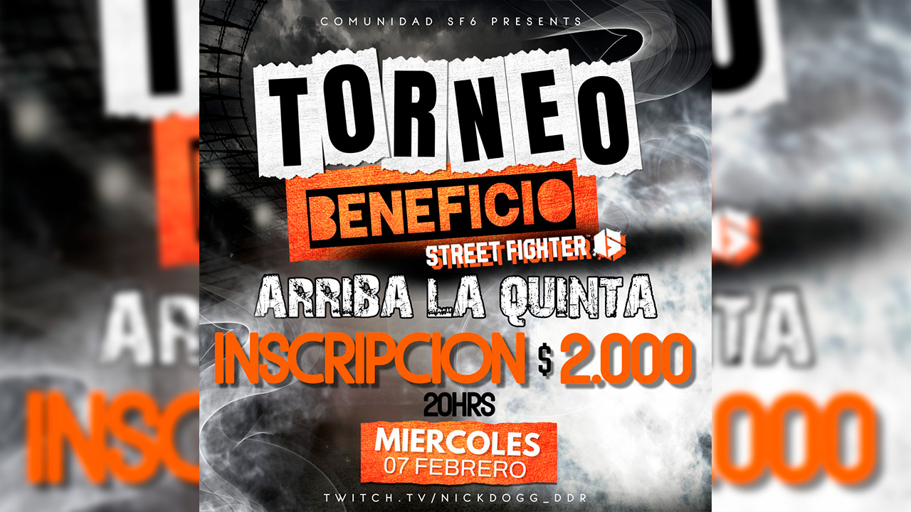 Último día para inscribirte en el “Torneo Beneficio de Street Fighter 6 – Arriba la Quinta”