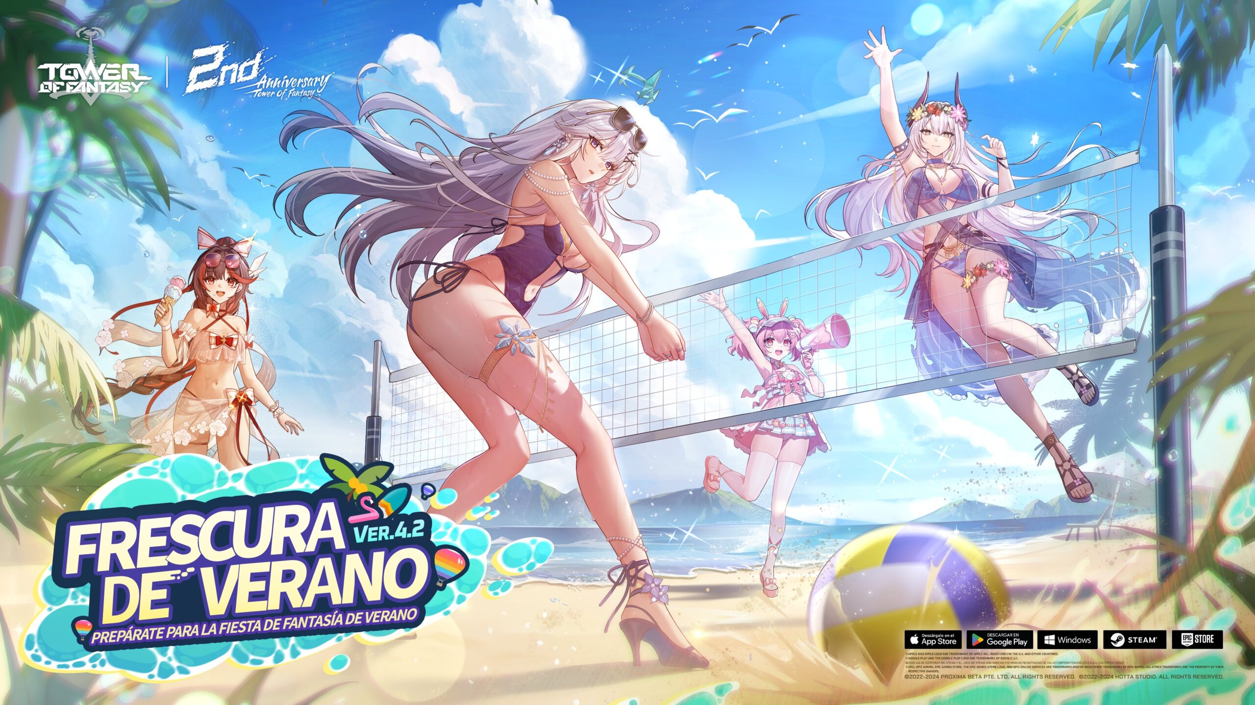 Tower of Fantasy: ¡Calor, voleibol y skins de bikini en agosto!