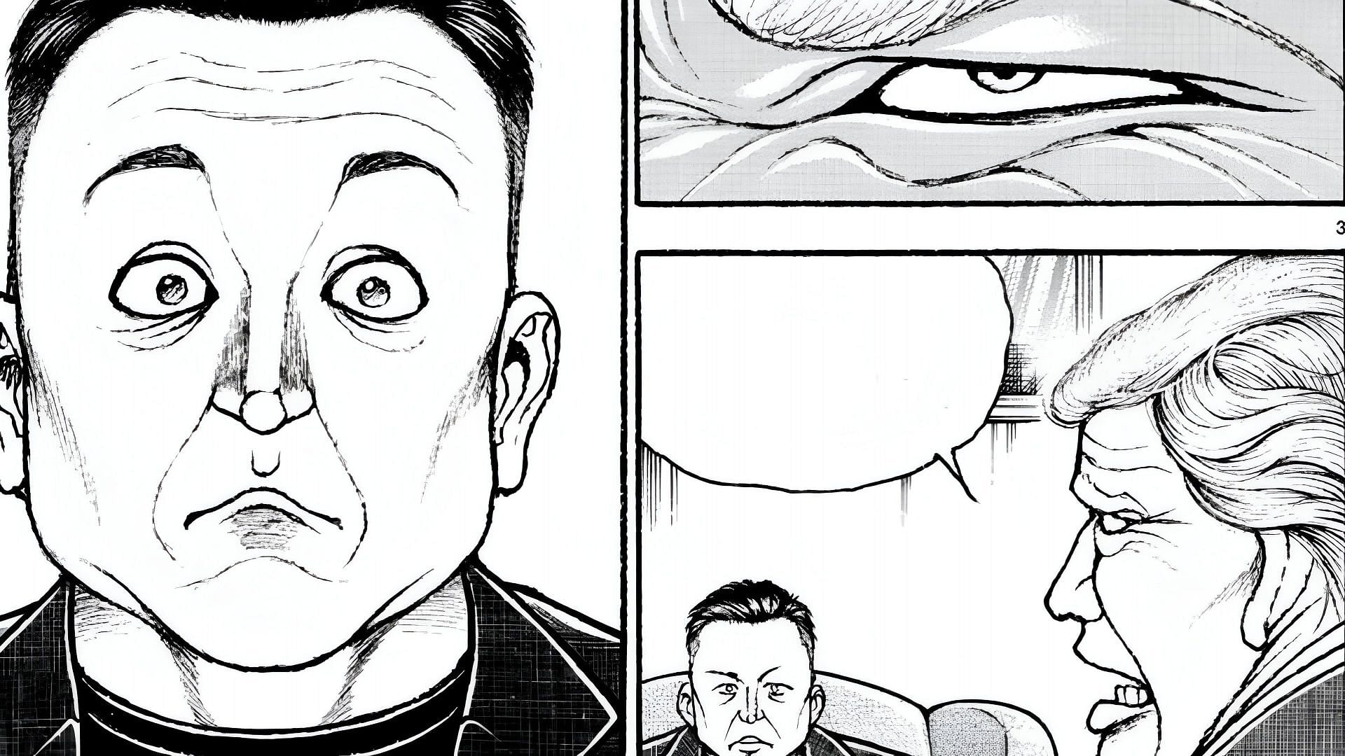 Baki Trump Elon Musk manga