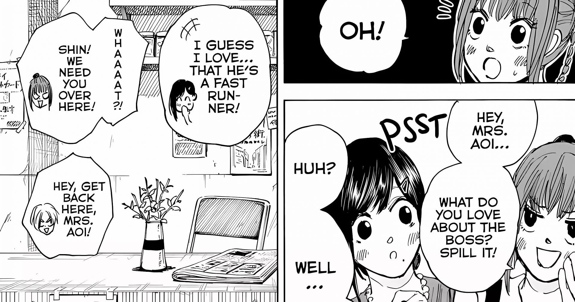 Lu le pregunta a Aoi sobre Sakamoto