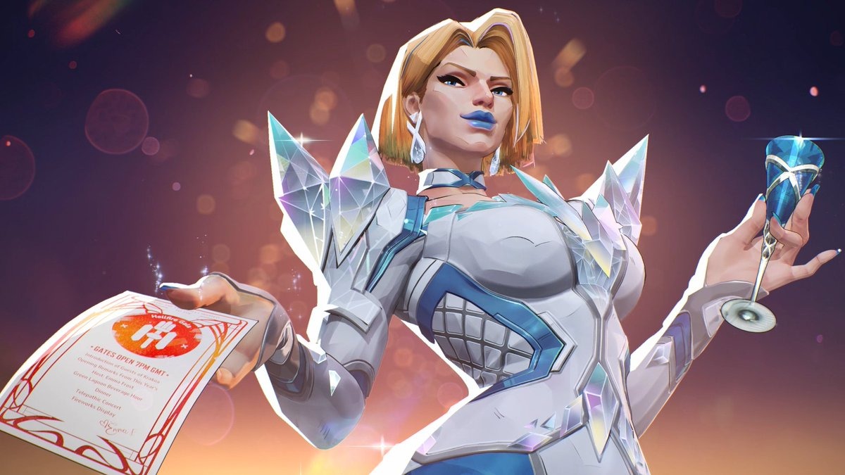 Emma Frost, como se ve en Marvel Rivals.