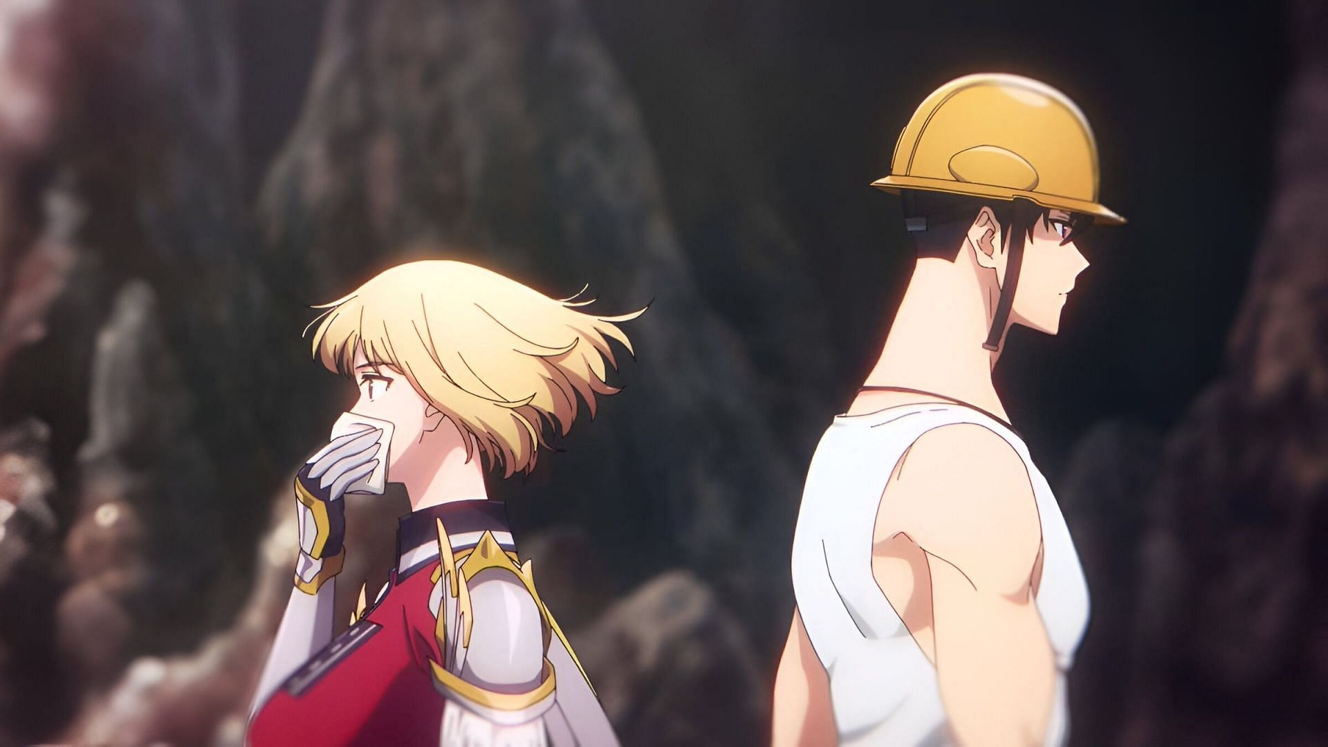 Cha Hae-in y Sung Jinwoo como aparecen en el anime Solo Leveling