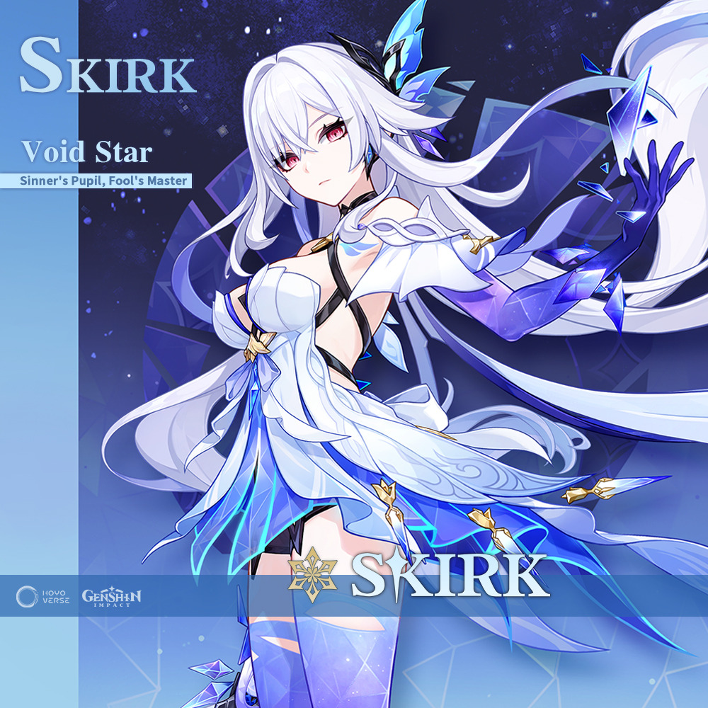 Skirk, como se ve en Genshin Impact.