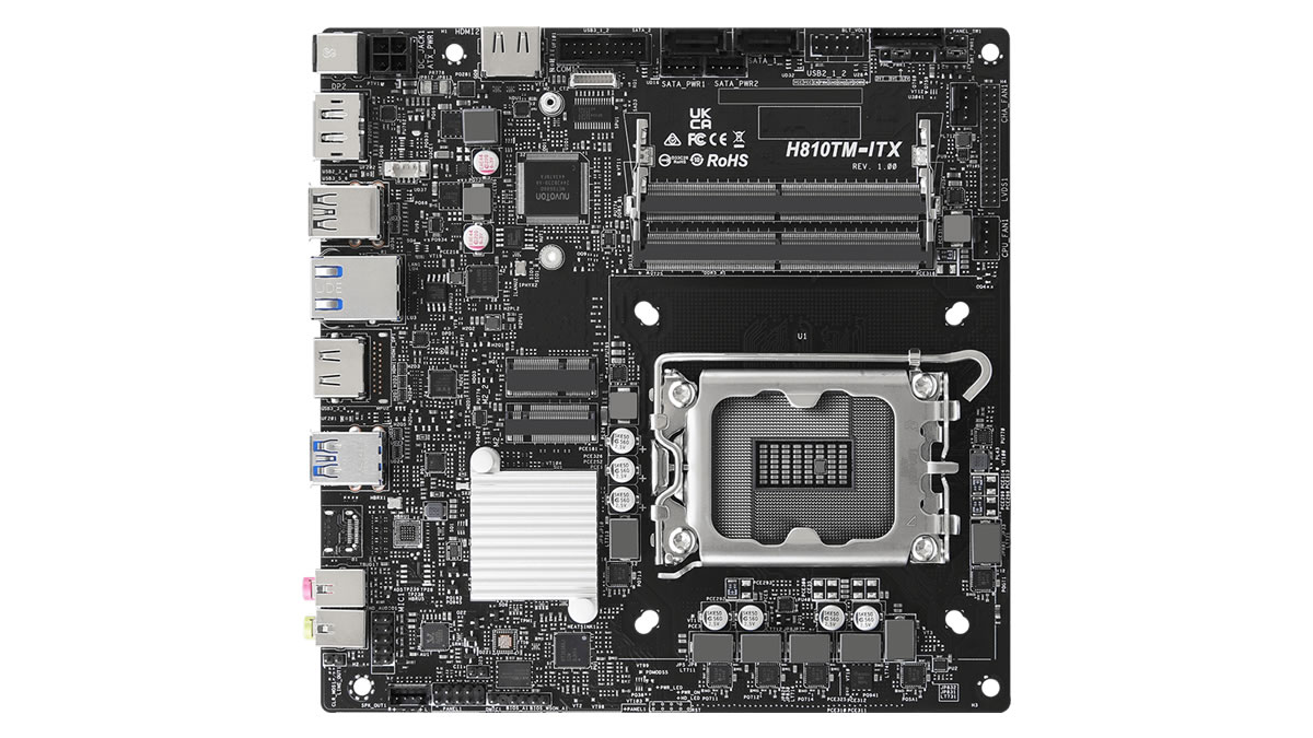 ASRock presenta el motherboard H810TM-ITX: potencia compacta para negocios e integradores