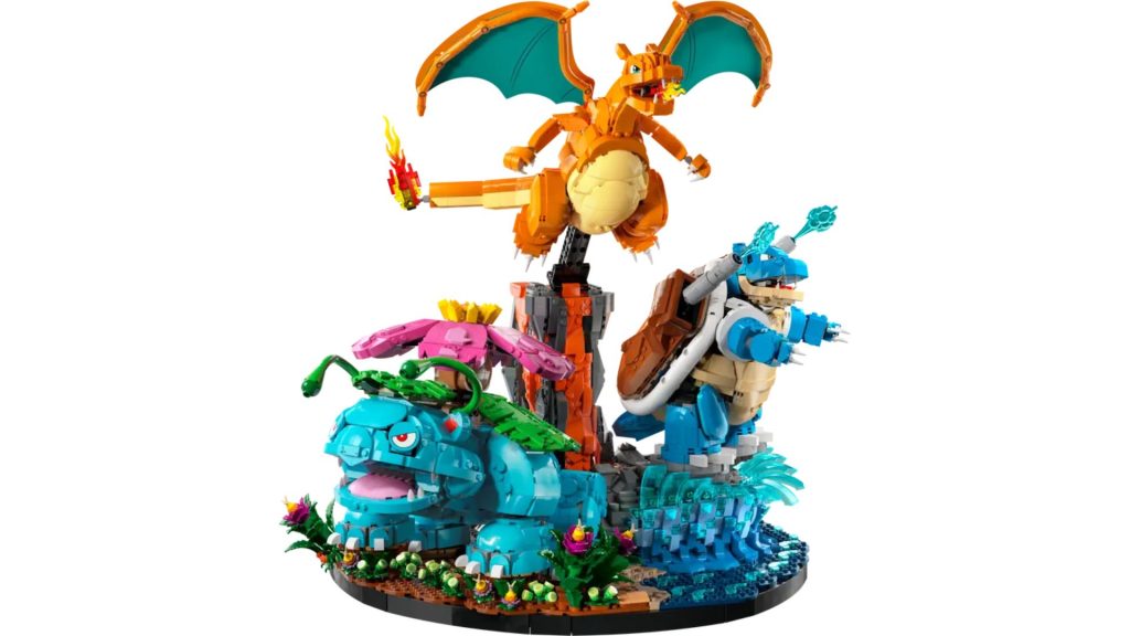 Venusaur, Charizard y Blastoise de LEGO